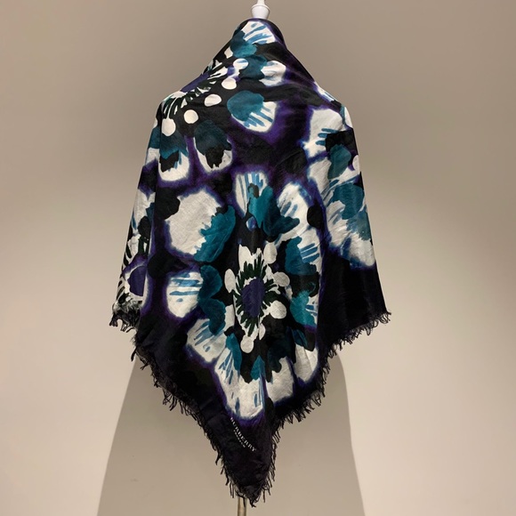 Burberry Prorsum Tie Dye Cotton Silk Scarf - Picture 4 of 10